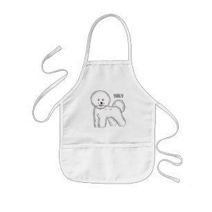 Avental Infantil Imagem de desenho animado de cachorro de frise de 