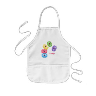Avental Infantil Imagem de desenhos animados de macarões engraçad