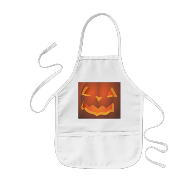Avental Infantil Jack-o-lanterno Aprons Halloween Pumpkin CHURRASCO (Frente)
