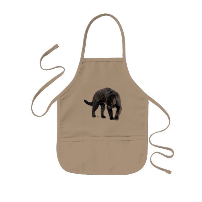 Avental Infantil Jaguar Diablo crianças khaki chef apron (Frente)