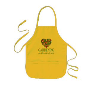 Avental Infantil Jardinagem no lado do amor
