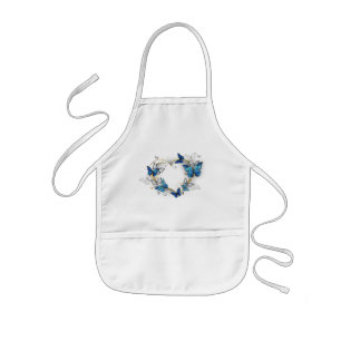 Avental Infantil Jewelry Heart with Butterflies Morpho