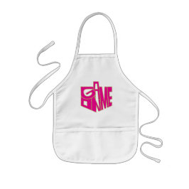 Avental Infantil Jogo infantil Aprons em rosa/Dourado