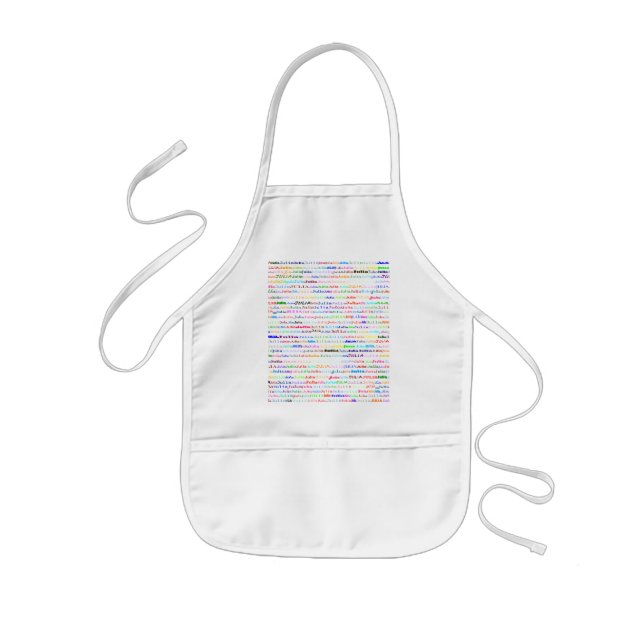 Avental Infantil Julia Design de texto II Kids Apron (Frente)