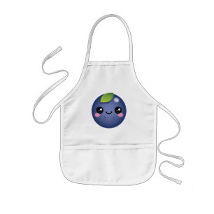 Avental Infantil Kawaii Blueberry
