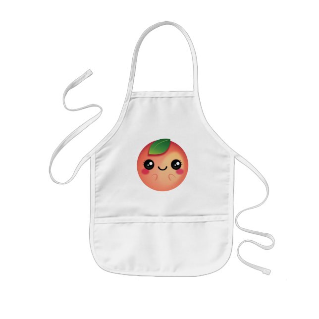 Avental Infantil Kawaii Peach (Frente)