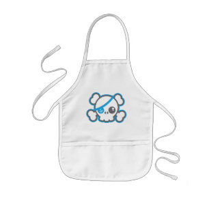 Avental Infantil Kawaii Pirate Skull Kid's Apron