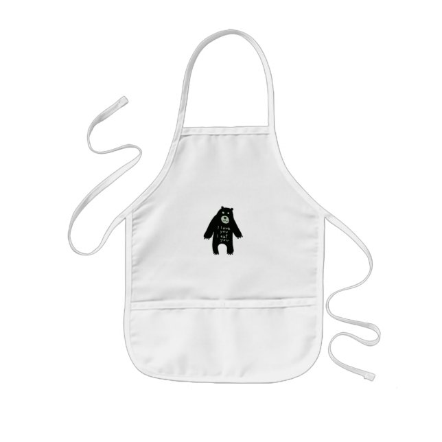 Avental Infantil Kids apron with bear illustration (Frente)