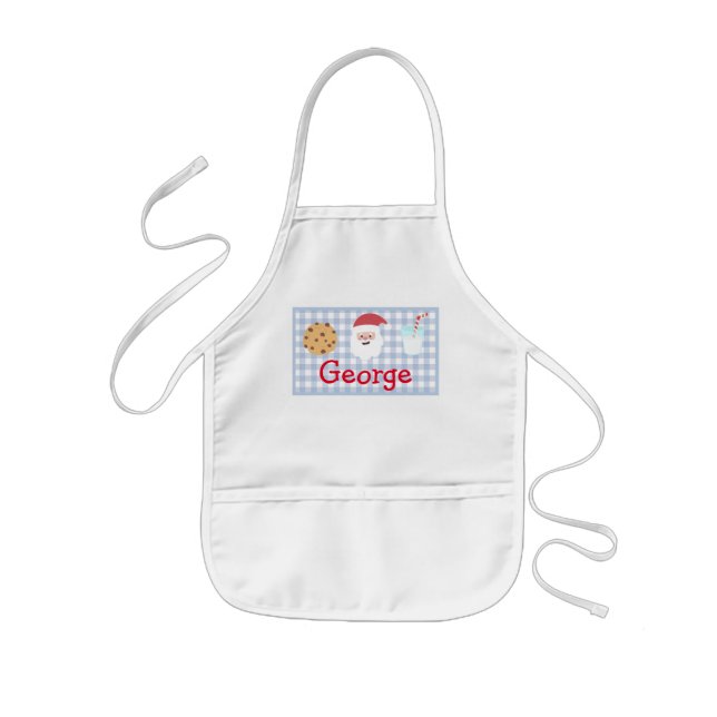 Avental Infantil Leite e Biscoitos para Papais noeis, Criança Apron (Frente)