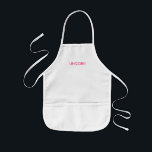 Avental Infantil Letras de fúcsia cor-de-rosa-quente minimalistas "<br><div class="desc">"Unicórnio" - Letras de fúcsia rosa-quente minimalista Longo Apron</div>