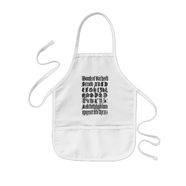 Avental Infantil Letras Góticas Apron (Frente)