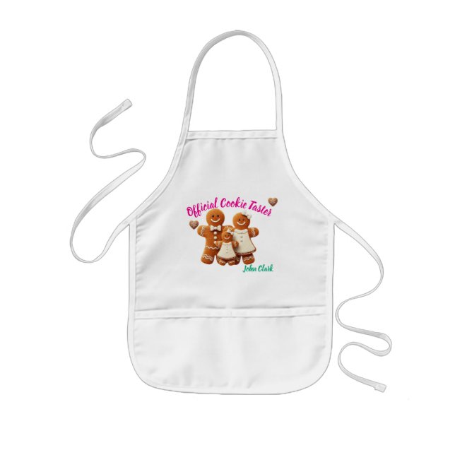 Avental Infantil Little Baker Gingerbread  Personalized Kid Apron (Frente)