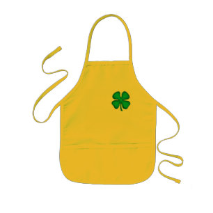 Avental Infantil Lucky 4 Leaf Irish Clover Children amarelo chef ap