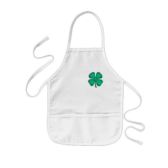 Avental Infantil Lucky 4 Leaf Irish Clover Children chef apron (Frente)