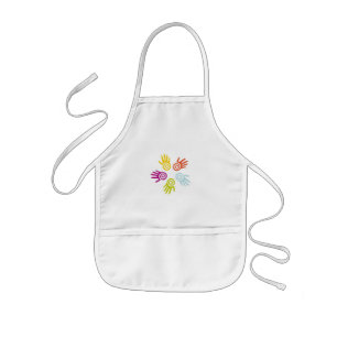 Avental Infantil Mãos Pintadas Crianças Apron
