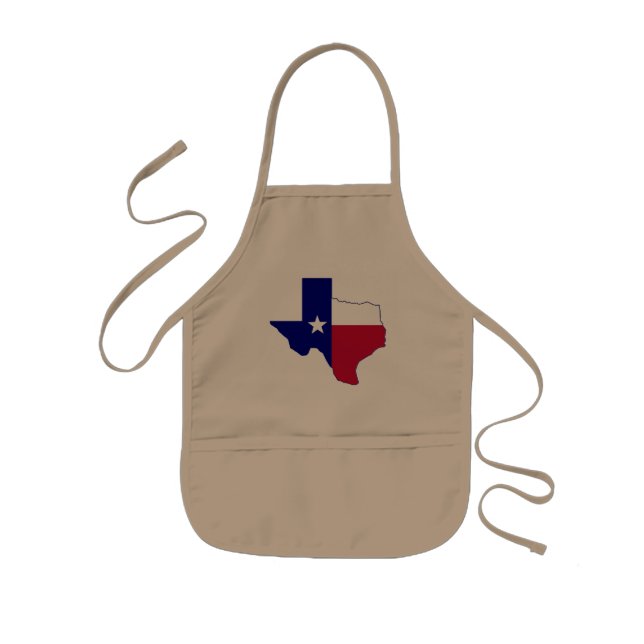 Avental Infantil Mapa de Sinalizador do Texas (Frente)