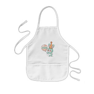 Avental Infantil Mascote Coelho Chibi Kawaii Segurando Balões de 20