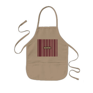 Avental Infantil Mauve Rosa Personalizado Stripes Crianças Apron