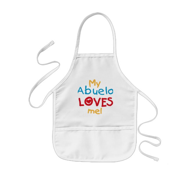 Avental Infantil Meu Abuelo ama-me camisas e presentes de T (Frente)