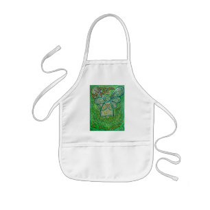 Avental Infantil Meu Cancer Verde da Vida Angel Apron