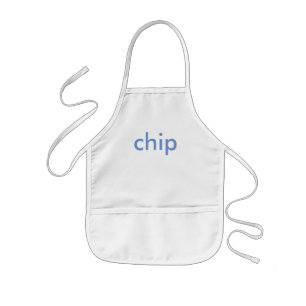 Avental Infantil Minimalista Azul Personalizado