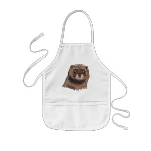 Avental Infantil Mink Fofinho - Animal de Estimação Engraçado