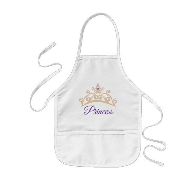 Avental Infantil Miss América EUA Tiara Princess Apron (Frente)