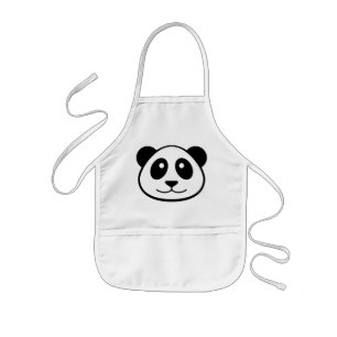 Avental Infantil Miúdos da cara da panda