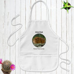 Avental Infantil Modelo de Fotografia Personalizada do Porco Guiné<br><div class="desc">Mantenha as roupas da criança protegidas durante projetos de arte,  jardinagem ou cozinhar. Este design apresenta uma fotografia marcadora de um cobaia-gengibre no capim com texto modelo acima e abaixo. Personalize ou remova qualquer texto modelo e mantenha ou substitua a foto do marcador de posição pelo seu.</div>