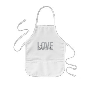 Avental Infantil Moderno, simples, legal design Love Carolina do Su
