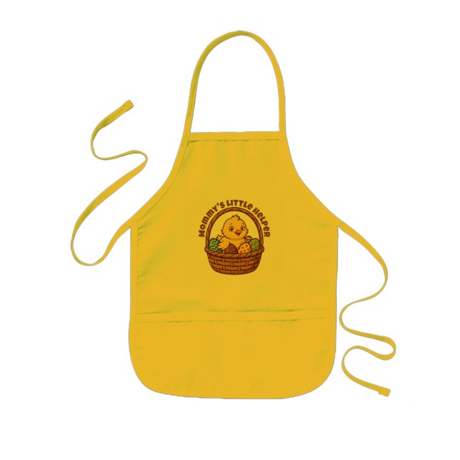 Avental Infantil Mommy's Little Helper Easter Chick Kids Apron (Frente)