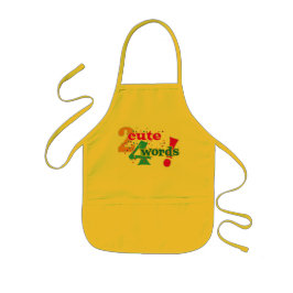 Avental Infantil Muito bonito para o Gráfico de Texto de Palavras