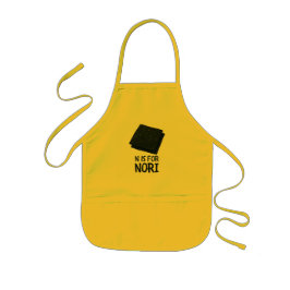 Avental Infantil N é para NORI Green Veggie Alphabet N