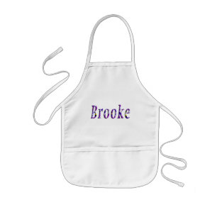 Avental Infantil Nome Brooke Floral Roxo,