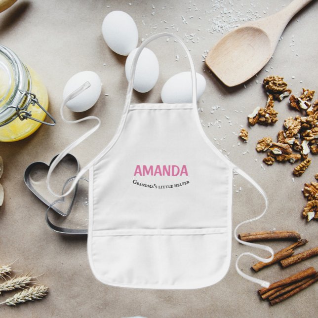 Avental Infantil Nome da Menina Auxiliar da Vovó (In Situ)