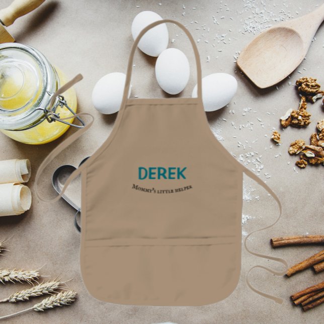 Avental Infantil Nome do Garoto Auxiliar mamãe (Criador carregado)