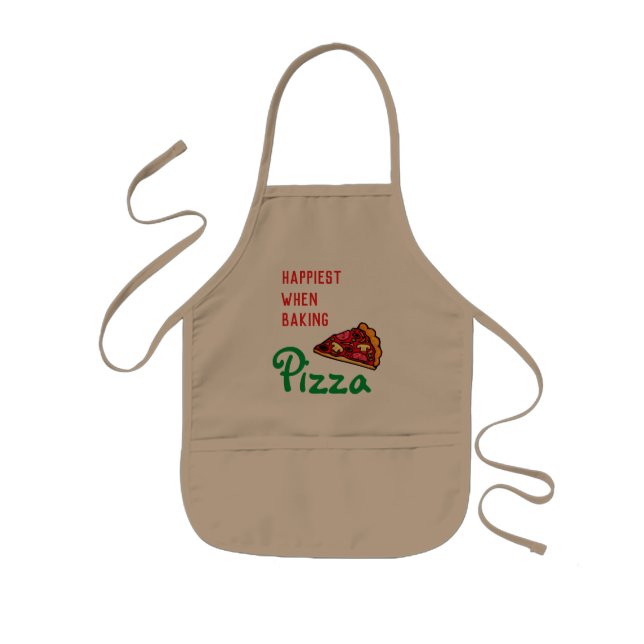 Avental Infantil  O mais feliz    ao assar Pizza Kids' Apron (Frente)