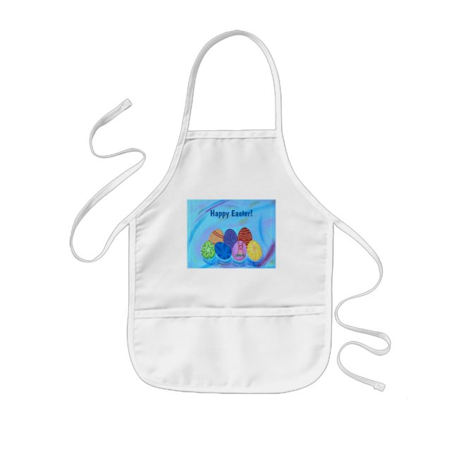 Avental Infantil Óculos Decorativos de felz pascoa Aprons para Cria (Frente)