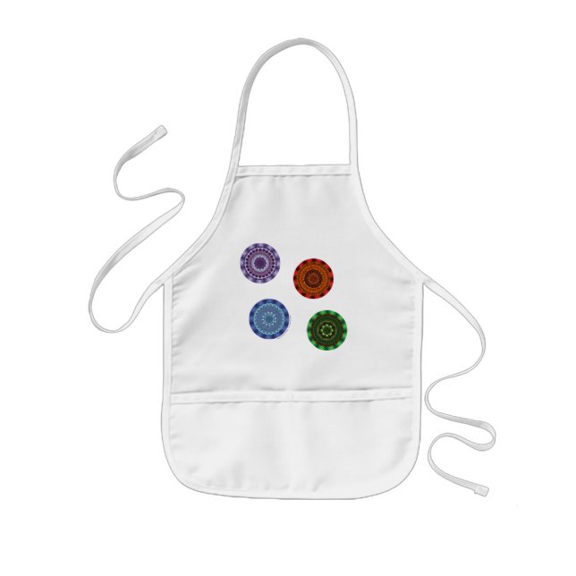 Avental Infantil Os Elementos Mandalas Apron (Frente)