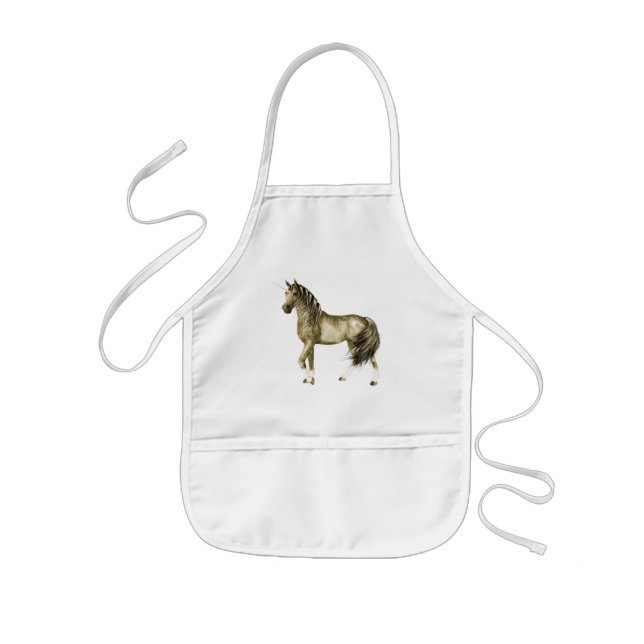 Avental Infantil ouro Unicorn Apron (Frente)