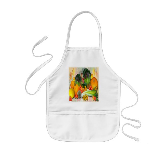 Avental Infantil OUTONO VEGETAIS ~ Kids Apron (Frente)