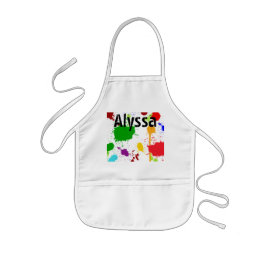 Avental Infantil Paint Splats Personalised Kid's Apron
