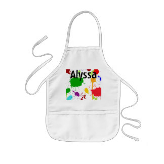 Avental Infantil Paint Splats Personalised Kid's Apron