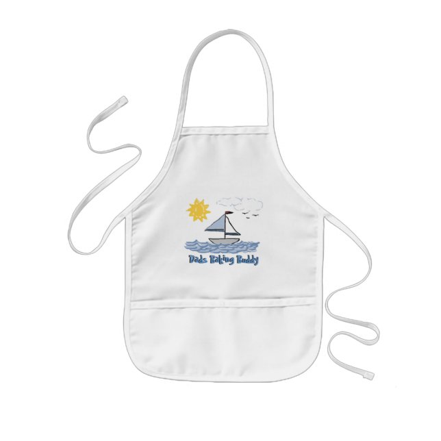 Avental Infantil Pais Baking Buddy Sailboat (Frente)
