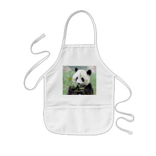 Avental Infantil Panda gigante da Foto Apron, panda, animais.