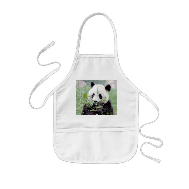 Avental Infantil Panda gigante da Foto Apron, panda, animais. (Frente)