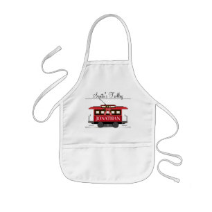 Avental Infantil Papais noeis Trolley Kids Artesanato Apron