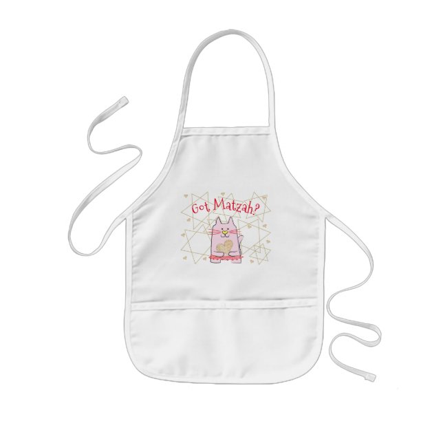 Avental Infantil Passagem "Pink Ballerina Cat" Crianças Apron (Frente)