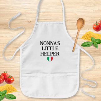 Avental Infantil Pequeno Ajudante da Nonna - Coração da Bandeira It