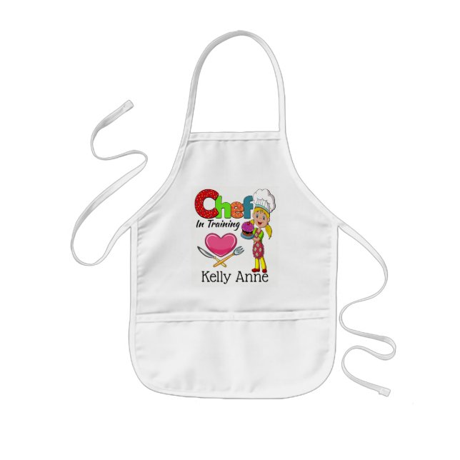 Avental Infantil Pequeno Chef em Treinamento Apron (Frente)